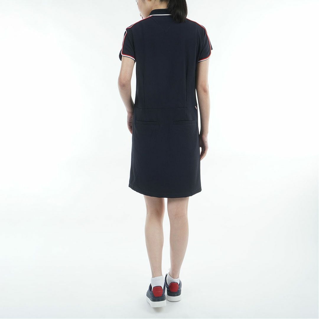 Tommy Hilfiger Golf トミーヒルフィガーゴルフ レディース ゴルフウェア 半袖 ワンピース ネイビー 詳細2