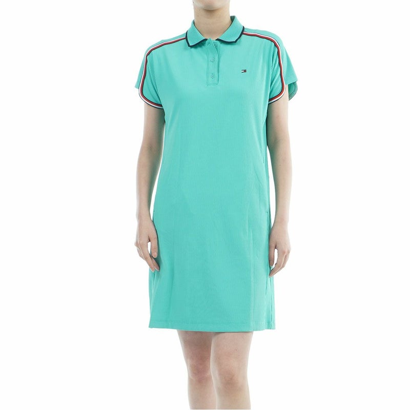 Tommy Hilfiger Golf トミーヒルフィガーゴルフ レディース ゴルフウェア 半袖 ワンピース ブルーグリーン