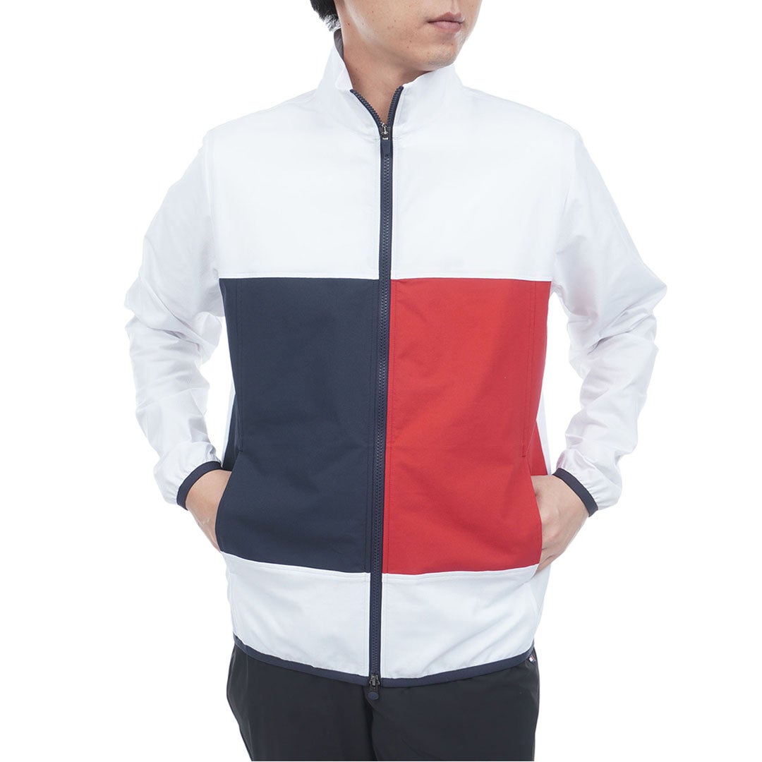 トミーヒルフィガーゴルフ Tommy Hilfiger Golf メンズ ウィンドジャケット THMA601 ホワイト