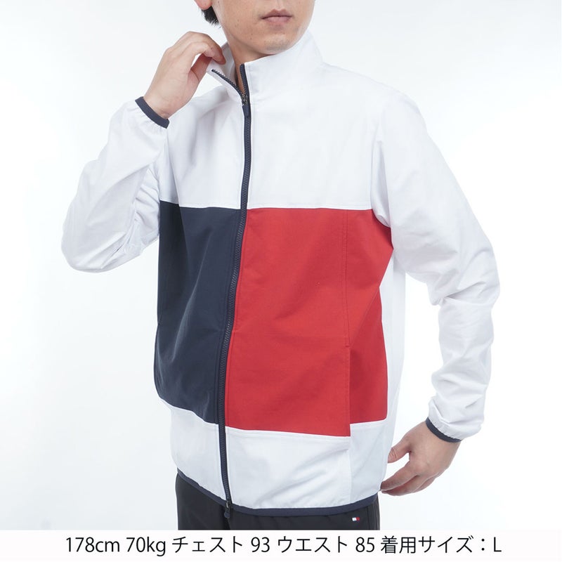 トミーヒルフィガーゴルフ Tommy Hilfiger Golf メンズ ウィンドジャケット THMA601 ホワイト 詳細1
