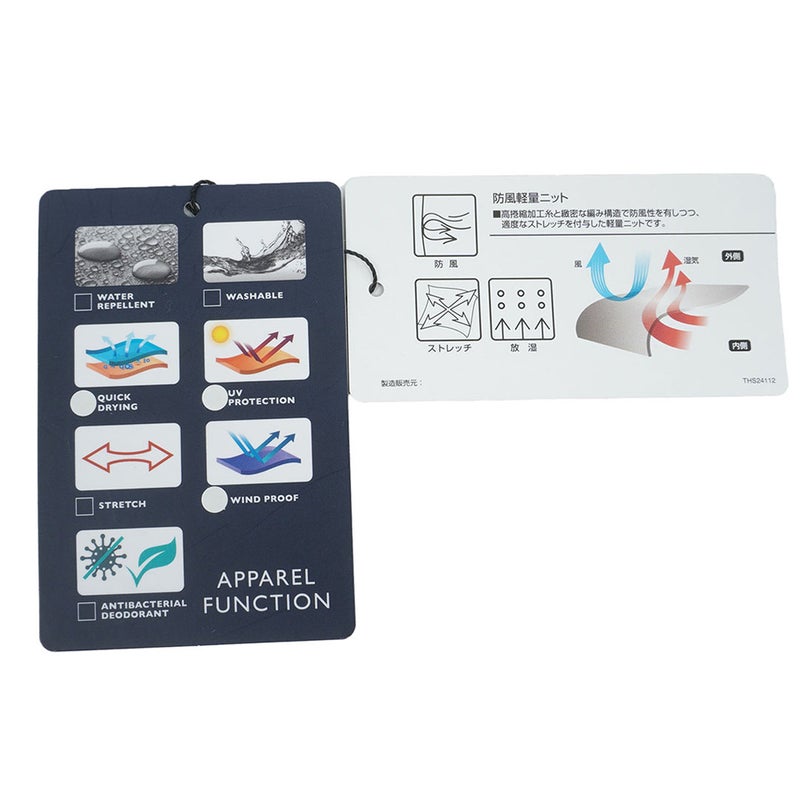 トミーヒルフィガーゴルフ Tommy Hilfiger Golf メンズ ウィンドジャケット THMA601 詳細タグ