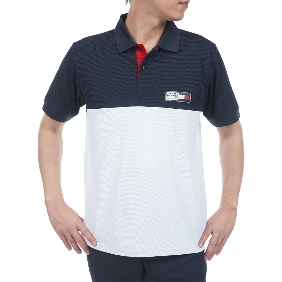 TommyHilfigerGolf トミー ヒルフィガー メンズ 半袖ポロシャツ ネイビー
