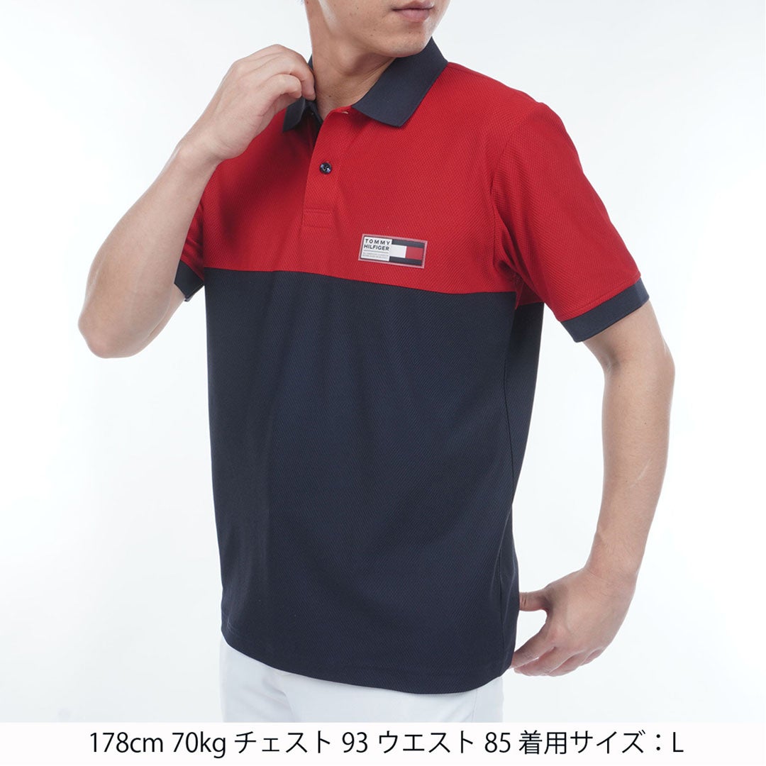 TommyHilfigerGolf トミー ヒルフィガー メンズ 半袖ポロシャツ レッド 詳細1