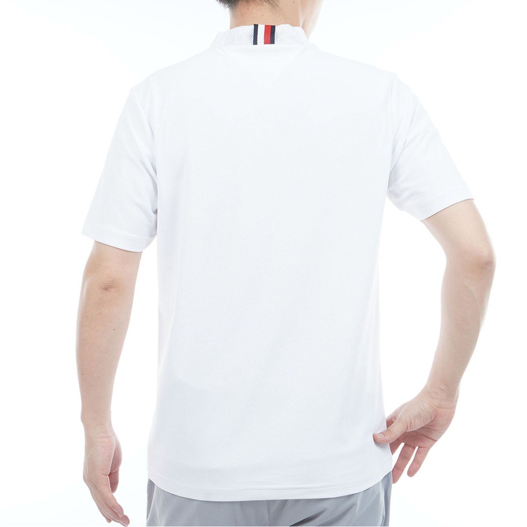 TommyHilfigerGolf トミー ヒルフィガー メンズ 半袖モックネックシャツ THMA603 ホワイト 詳細2