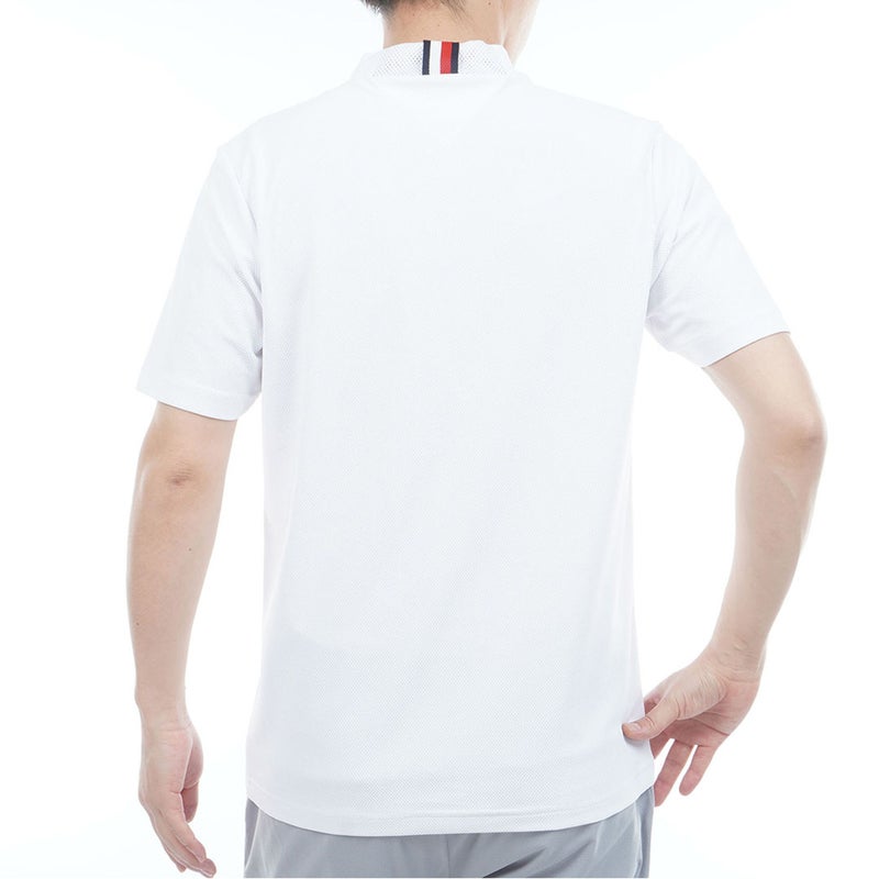 TommyHilfigerGolf トミー ヒルフィガー メンズ 半袖モックネックシャツ THMA603 ホワイト 詳細2