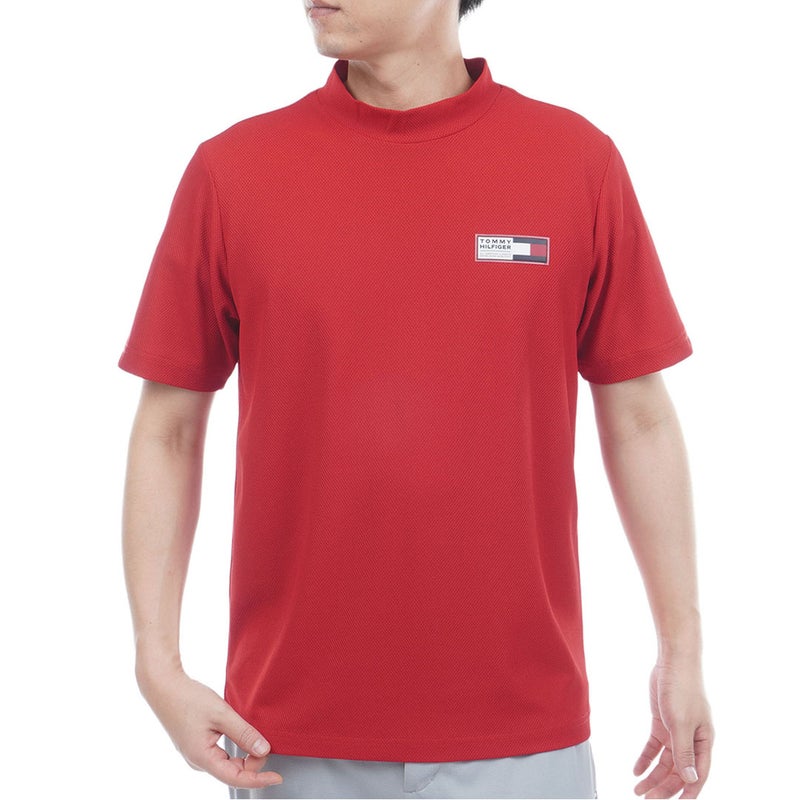 TommyHilfigerGolf トミー ヒルフィガー メンズ 半袖モックネックシャツ THMA603 レッド