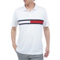 トミー ヒルフィガー ゴルフ TOMMY HILFIGER GOLF メンズ フラッグロゴ 半袖ポロシャツ THMA604 ホワイト