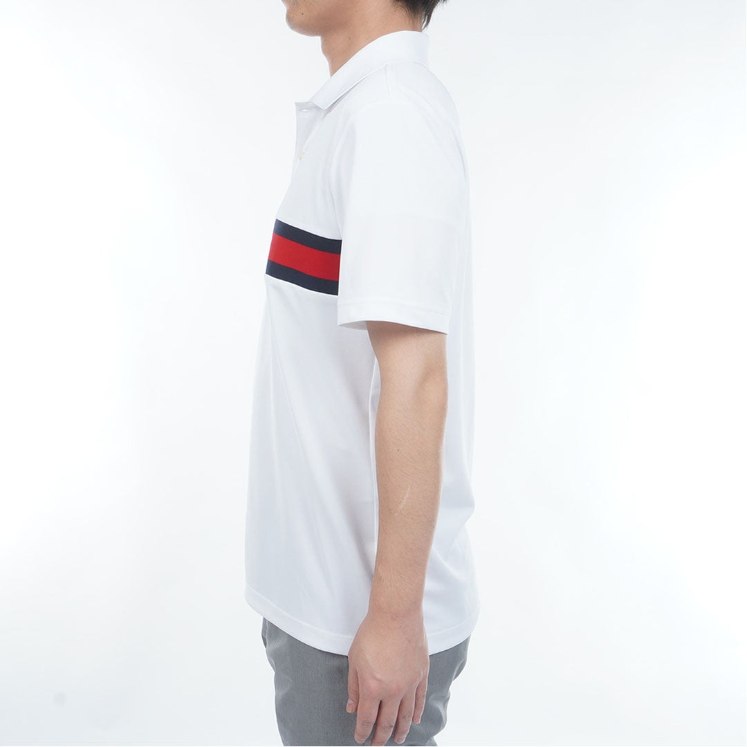 トミー ヒルフィガー ゴルフ TOMMY HILFIGER GOLF メンズ フラッグロゴ 半袖ポロシャツ THMA604 ホワイト