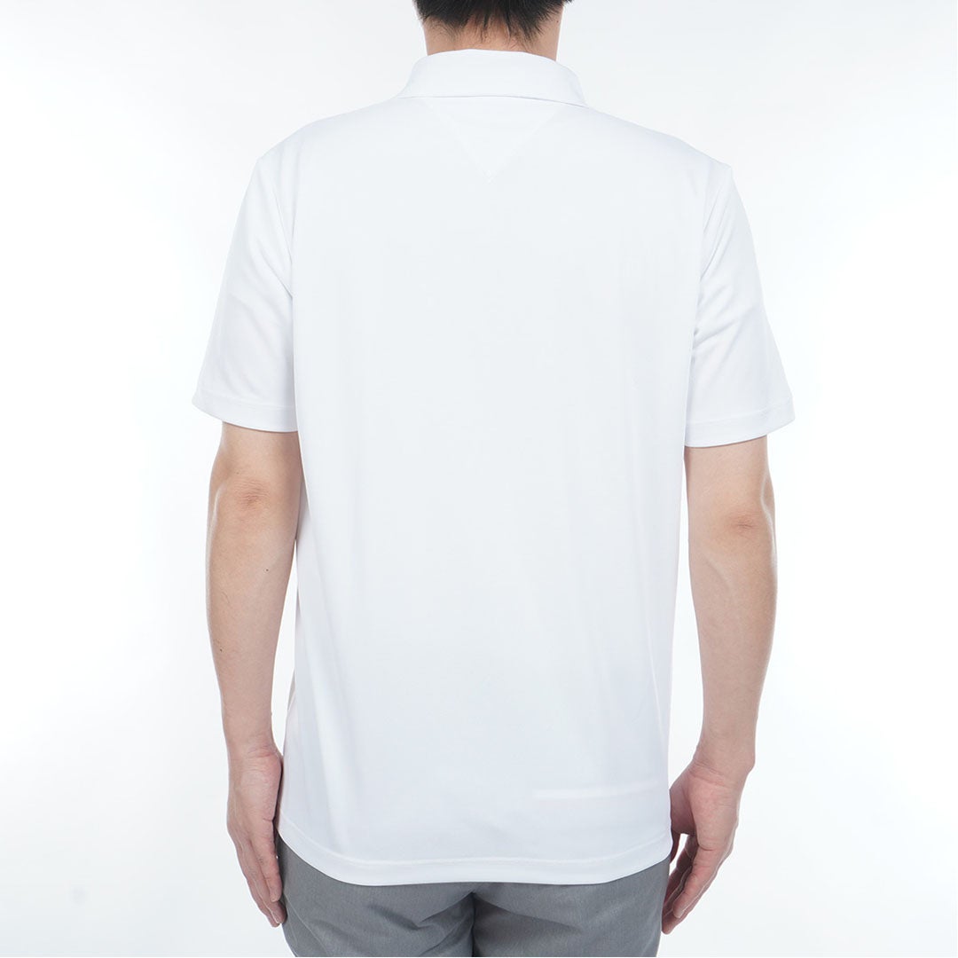 トミー ヒルフィガー ゴルフ TOMMY HILFIGER GOLF メンズ フラッグロゴ 半袖ポロシャツ THMA604 ホワイト