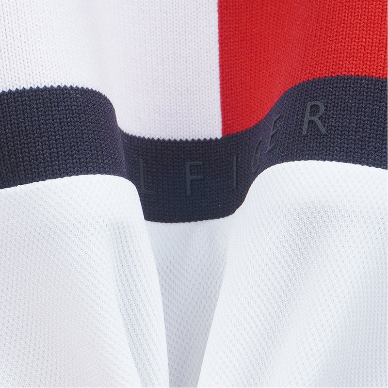 トミー ヒルフィガー ゴルフ TOMMY HILFIGER GOLF メンズ フラッグロゴ 半袖ポロシャツ THMA604 ホワイト