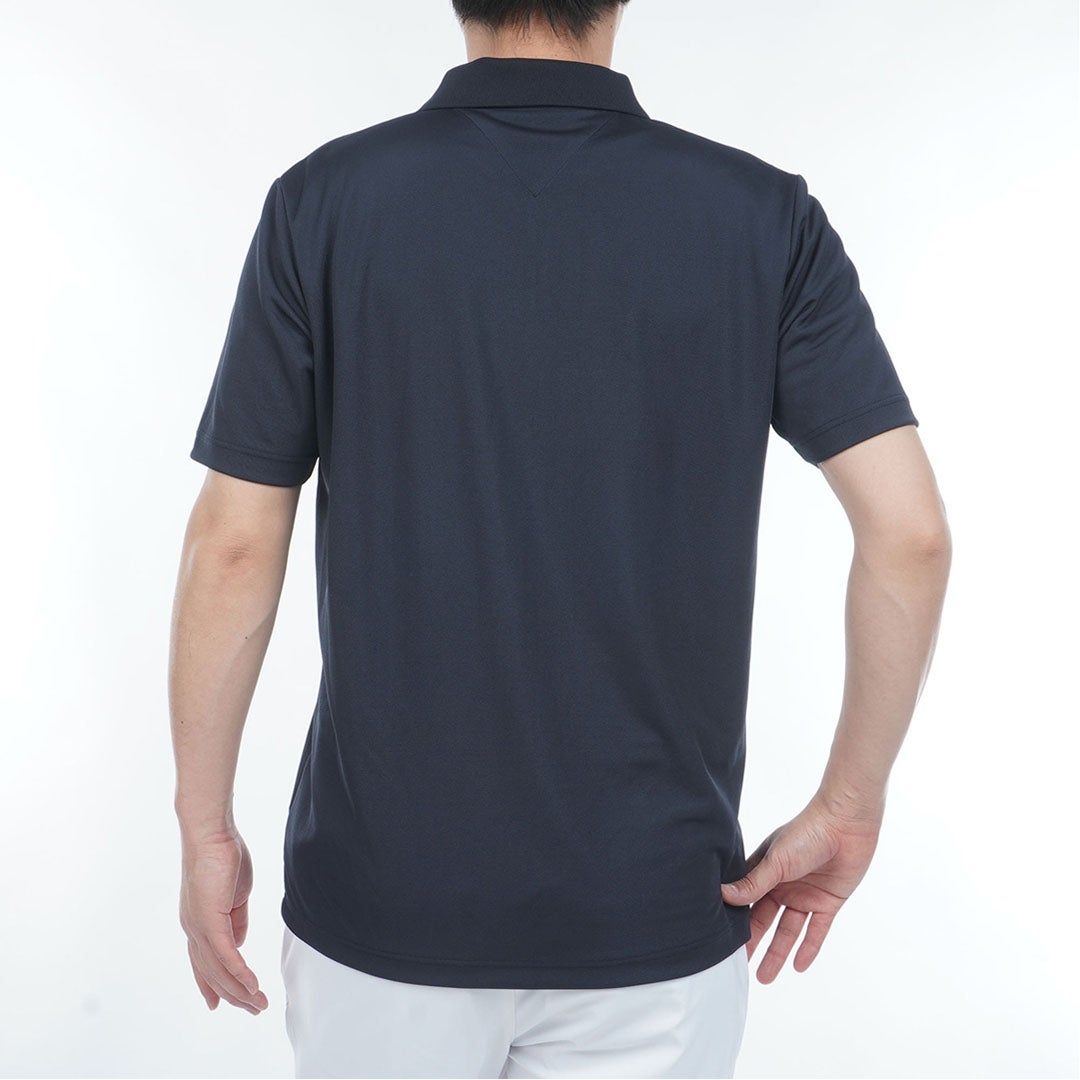 トミー ヒルフィガー ゴルフ TOMMY HILFIGER GOLF メンズ フラッグロゴ 半袖ポロシャツ THMA604 ネイビー