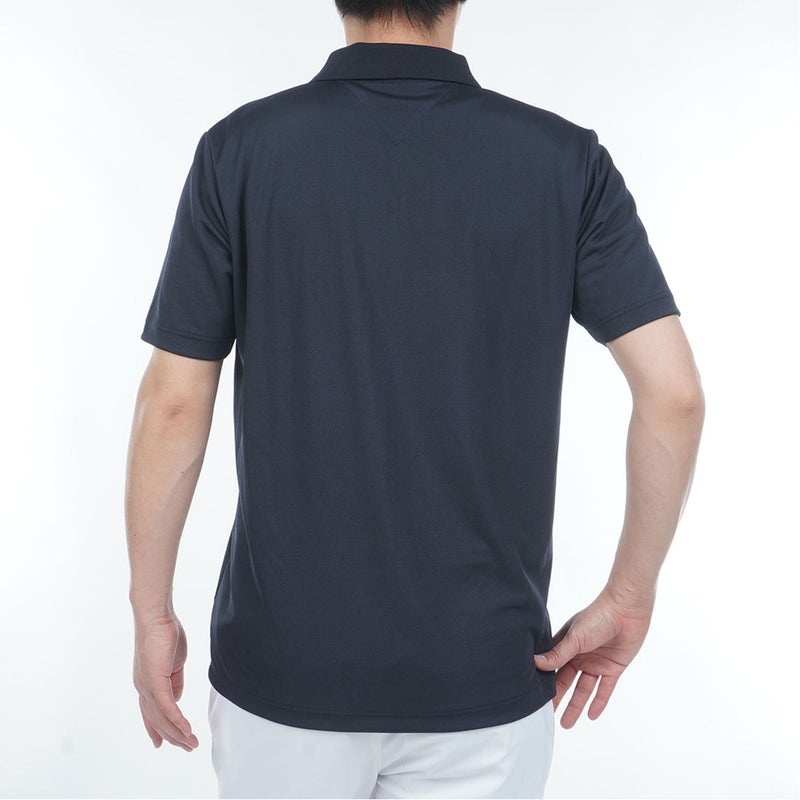 トミー ヒルフィガー ゴルフ TOMMY HILFIGER GOLF メンズ フラッグロゴ 半袖ポロシャツ THMA604 ネイビー