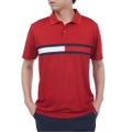トミー ヒルフィガー ゴルフ TOMMY HILFIGER GOLF メンズ フラッグロゴ 半袖ポロシャツ THMA604 レッド