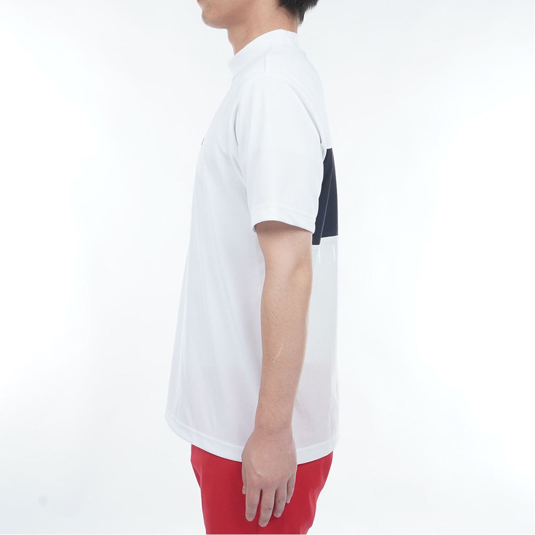 トミー ヒルフィガー ゴルフ TOMMY HILFIGER GOLF メンズ ハイブリッド 半袖モックシャツ THMA605 ホワイト