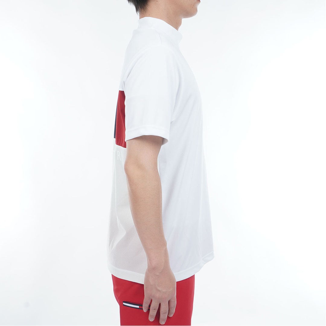 トミー ヒルフィガー ゴルフ TOMMY HILFIGER GOLF メンズ ハイブリッド 半袖モックシャツ THMA605 ホワイト
