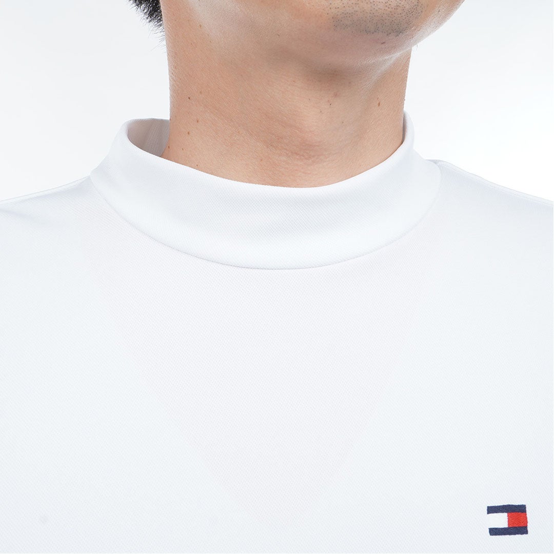 トミー ヒルフィガー ゴルフ TOMMY HILFIGER GOLF メンズ ハイブリッド 半袖モックシャツ THMA605 ホワイト