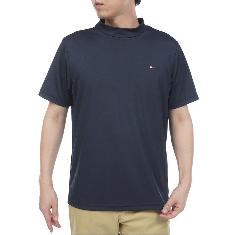 トミー ヒルフィガー ゴルフ TOMMY HILFIGER GOLF メンズ ハイブリッド 半袖モックシャツ THMA605 ネイビー