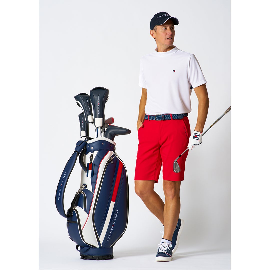 トミー ヒルフィガー ゴルフ TOMMY HILFIGER GOLF メンズ ハイブリッド 半袖モックシャツ THMA605 ホワイト
