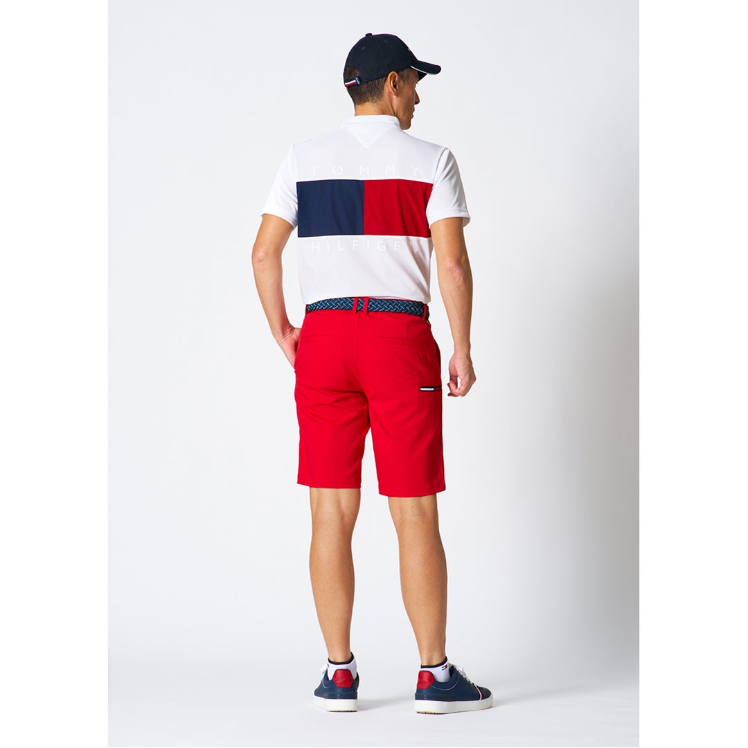 トミー ヒルフィガー ゴルフ TOMMY HILFIGER GOLF メンズ ハイブリッド 半袖モックシャツ THMA605 ホワイト