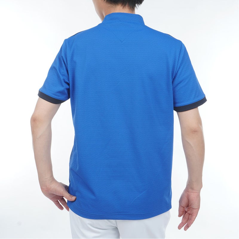 TommyHilfigerGolf トミー ヒルフィガー メンズ ゴルフウェア 半袖モックネックシャツ THMA609 ブルー 詳細2