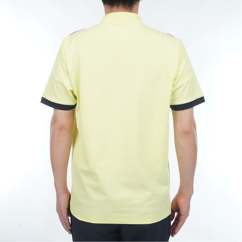 TommyHilfigerGolf トミー ヒルフィガー メンズ ゴルフウェア 半袖モックネックシャツ THMA609 ライムグリーン 詳細3