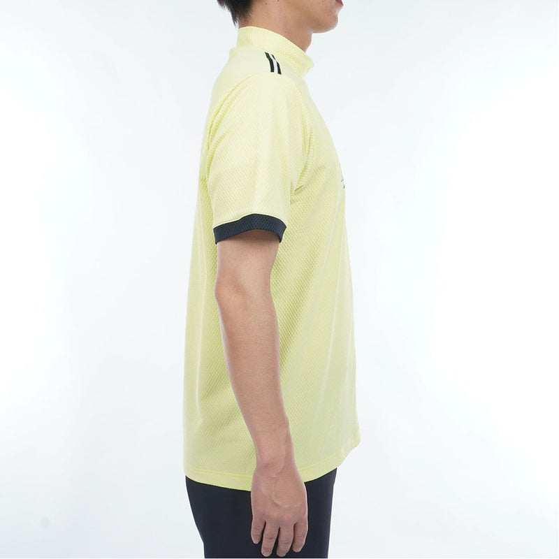 TommyHilfigerGolf トミー ヒルフィガー メンズ ゴルフウェア 半袖モックネックシャツ THMA609 ライムグリーン 詳細4