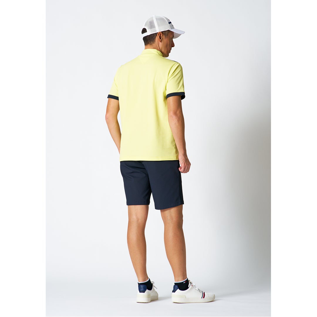 TommyHilfigerGolf トミー ヒルフィガー メンズ ゴルフウェア 半袖モックネックシャツ THMA609 ライムグリーン 詳細10