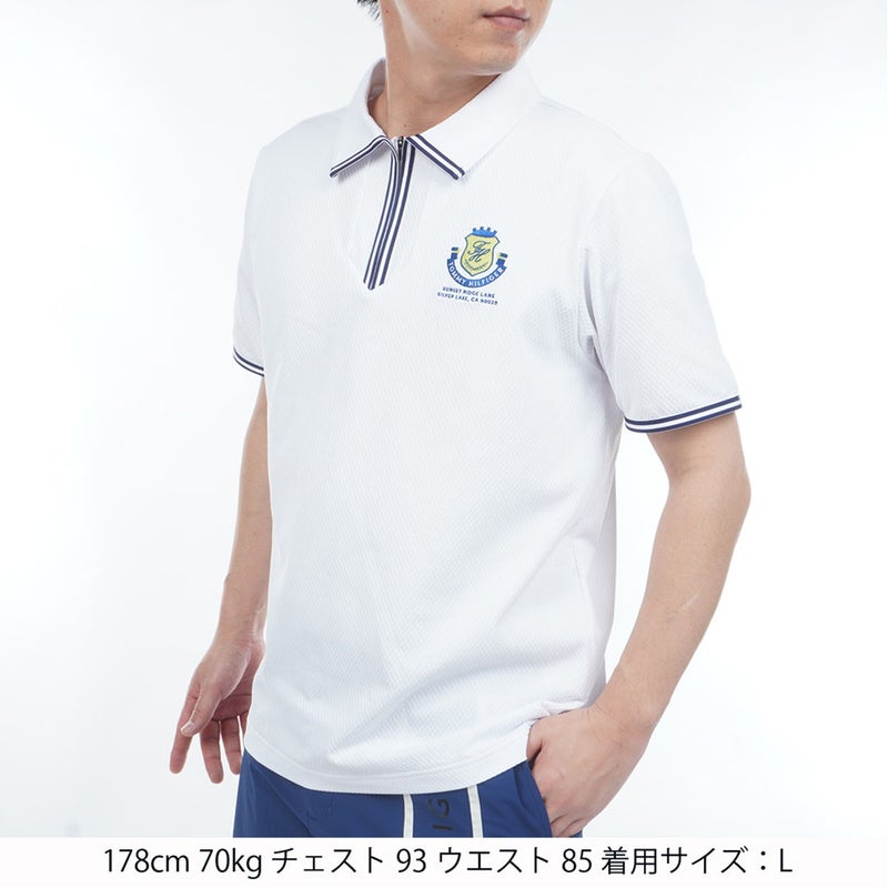 TommyHilfigerGolf トミー ヒルフィガー メンズ ゴルフウェア 半袖ポロシャツ THMA610 ホワイト 詳細1
