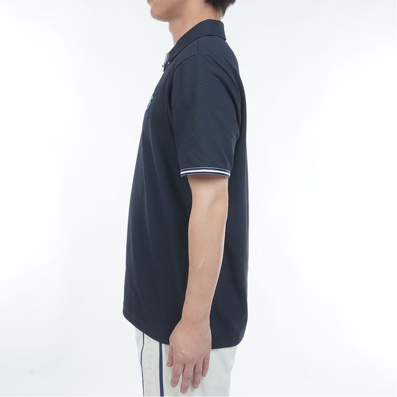 TommyHilfigerGolf トミー ヒルフィガー メンズ ゴルフウェア 半袖ポロシャツ THMA610 ネイビー 詳細2