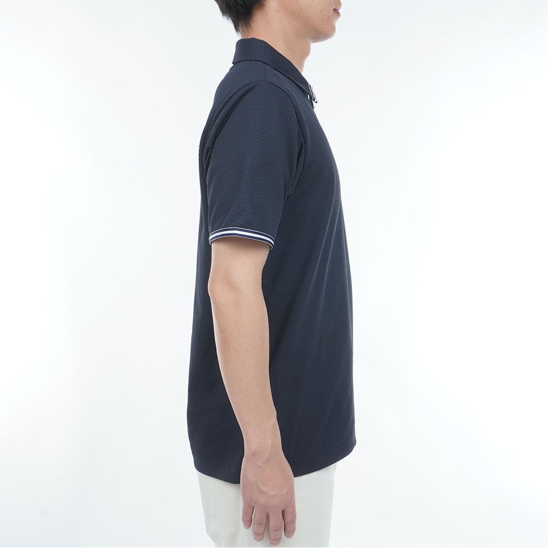 TommyHilfigerGolf トミー ヒルフィガー メンズ ゴルフウェア 半袖ポロシャツ THMA610 ネイビー 詳細4