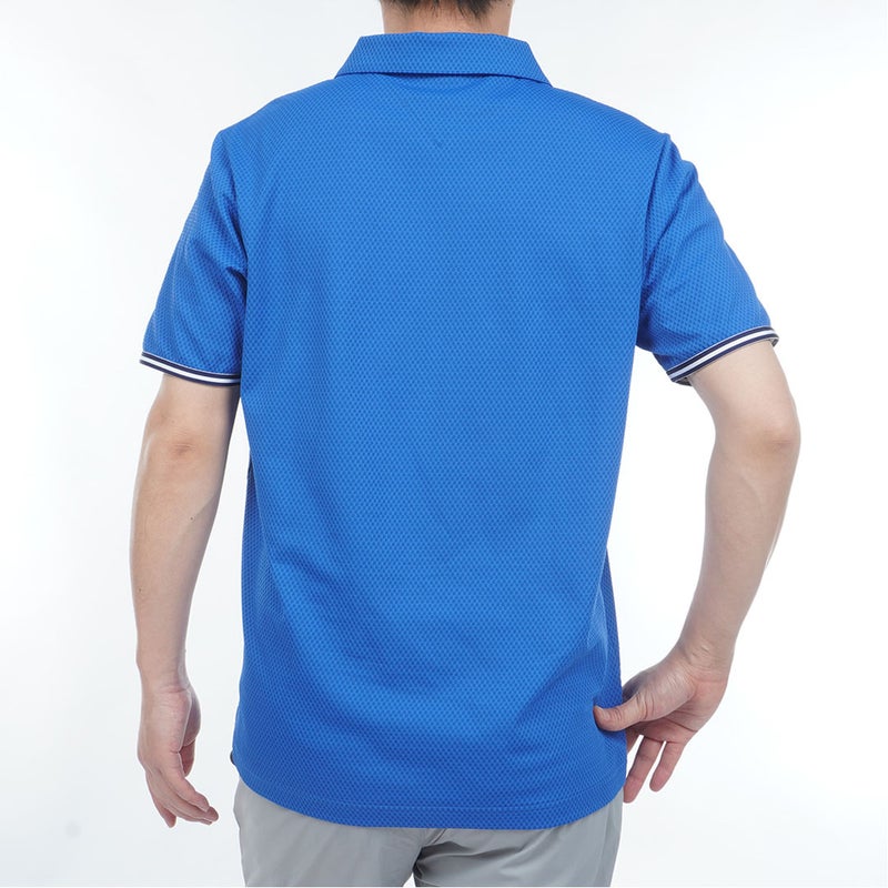TommyHilfigerGolf トミー ヒルフィガー メンズ ゴルフウェア 半袖ポロシャツ THMA610 ブルー 詳細2