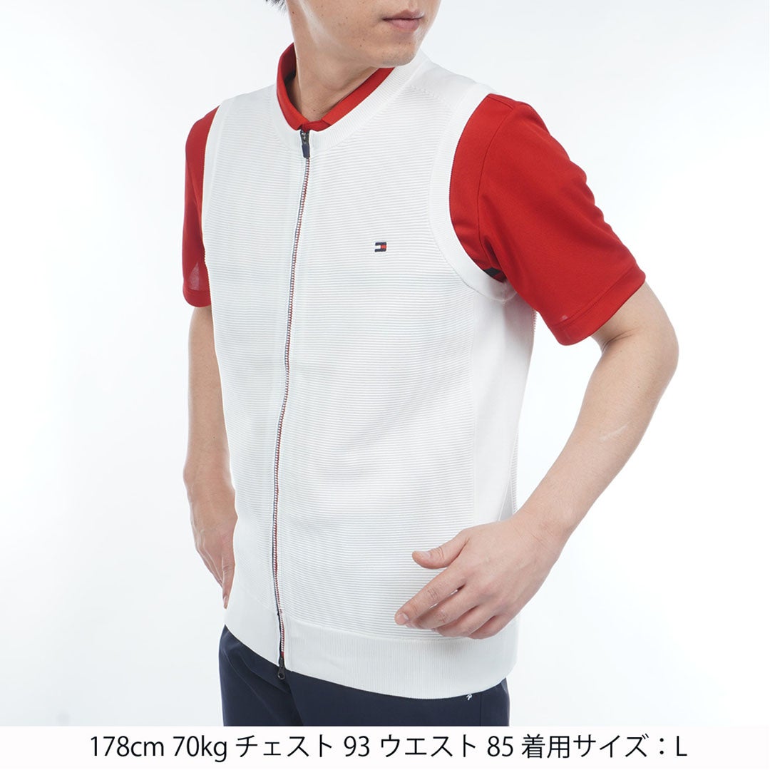 TommyHilfigerGolf トミー ヒルフィガー メンズ ゴルフウェア ベスト THMA611 ホワイト 詳細1