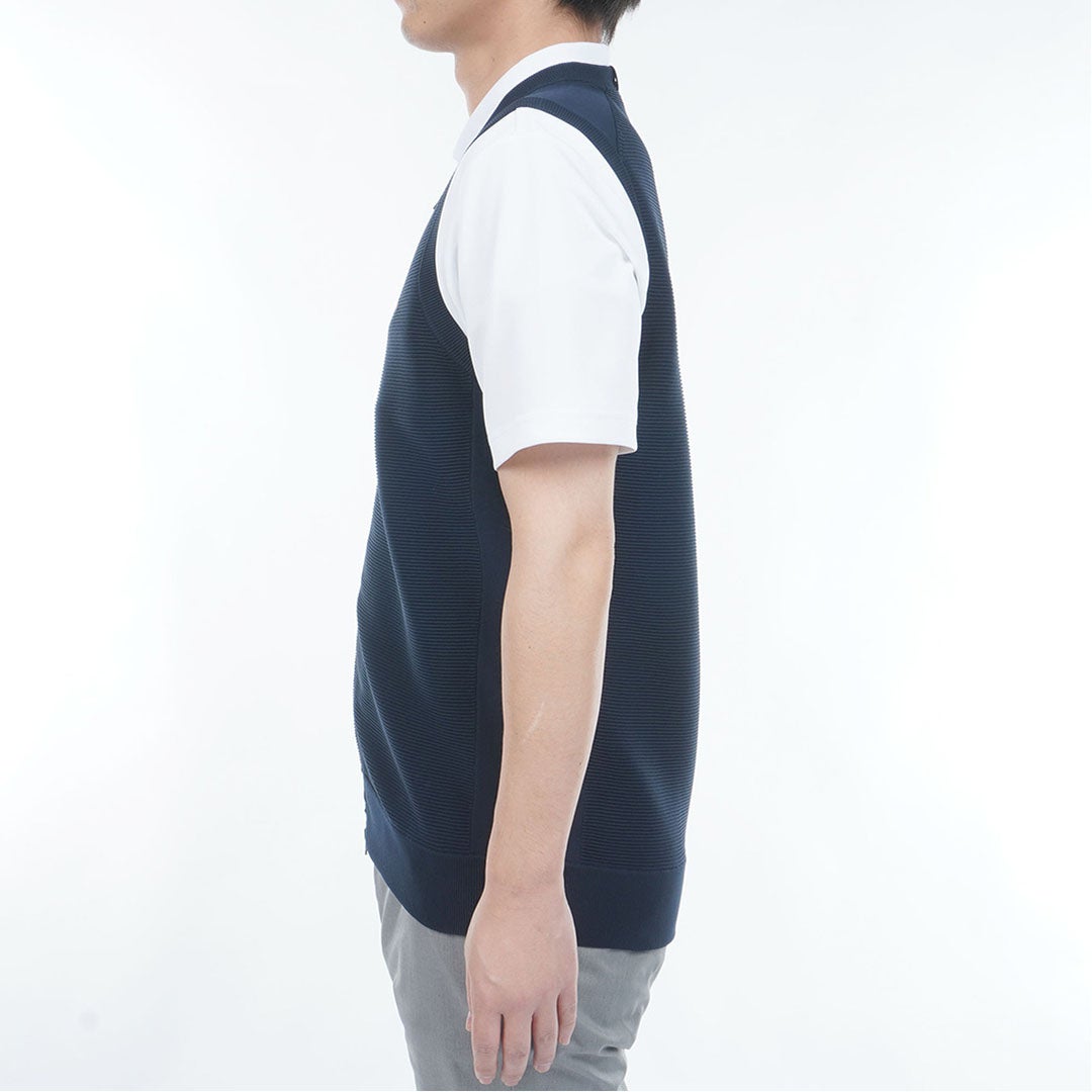 TommyHilfigerGolf トミー ヒルフィガー メンズ ゴルフウェア ベスト THMA611ネイビー  詳細2