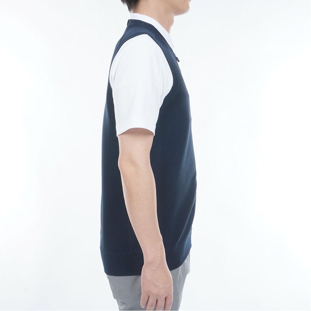 TommyHilfigerGolf トミー ヒルフィガー メンズ ゴルフウェア ベスト THMA611ネイビー  詳細4
