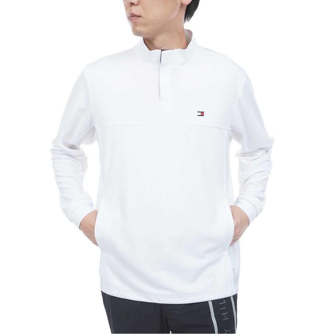 TommyHilfigerGolf トミー ヒルフィガー メンズ ゴルフウェア 長袖シャツ THMA612 ホワイト