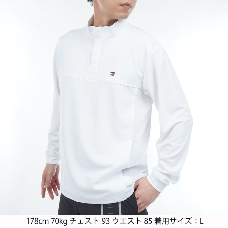 TommyHilfigerGolf トミー ヒルフィガー メンズ ゴルフウェア 長袖シャツ THMA612 ホワイト 詳細1
