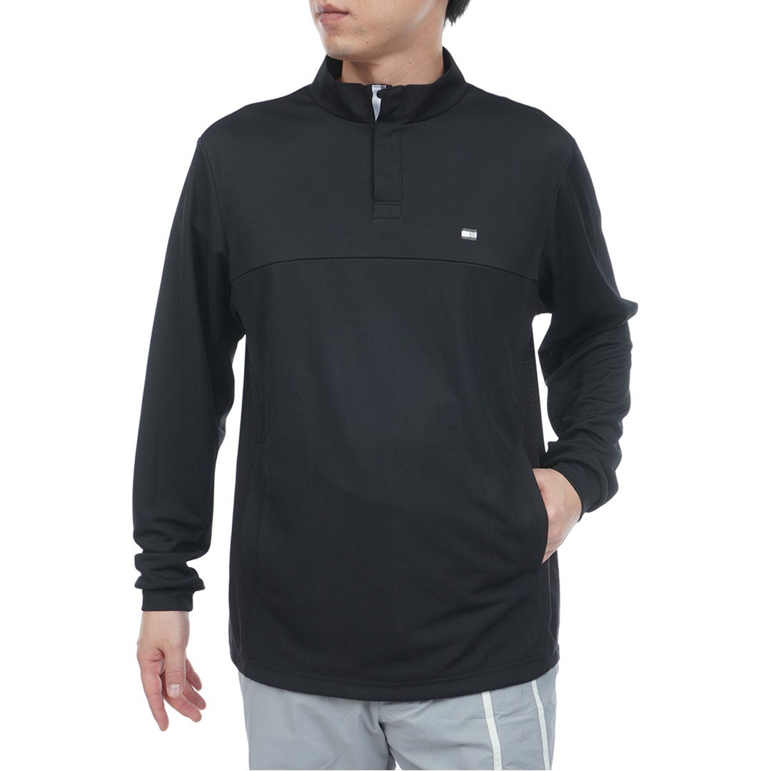 TommyHilfigerGolf トミー ヒルフィガー メンズ ゴルフウェア 長袖シャツ THMA612 ブラック