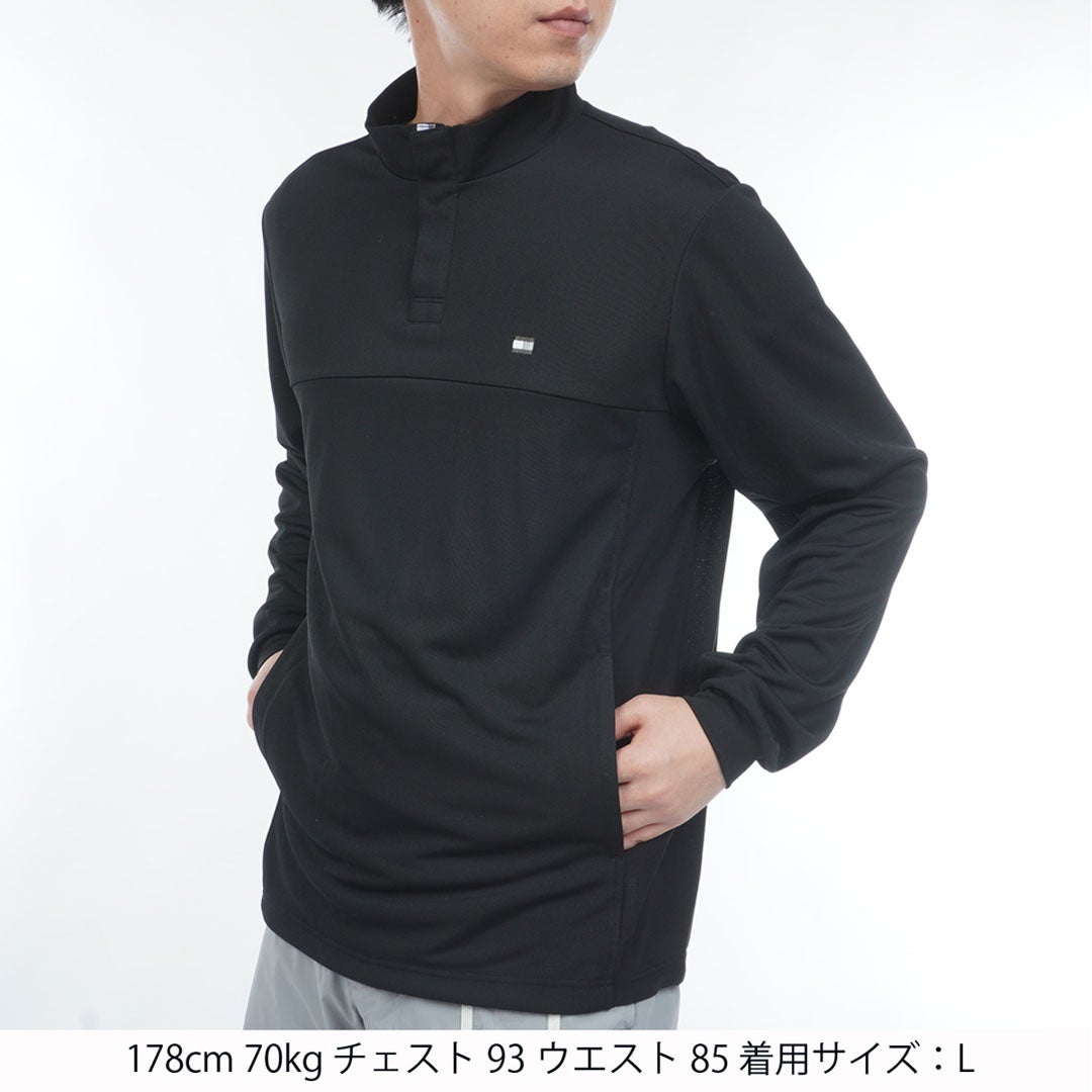 TommyHilfigerGolf トミー ヒルフィガー メンズ ゴルフウェア 長袖シャツ THMA612 ブラック 詳細1