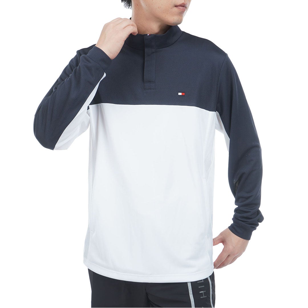 TommyHilfigerGolf トミー ヒルフィガー メンズ ゴルフウェア 長袖シャツ THMA612 ネイビー