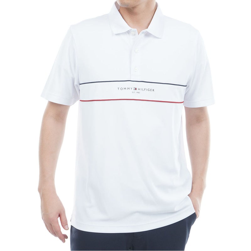 TommyHilfigerGolf トミー ヒルフィガー メンズ ゴルフウェア 半袖ポロシャツ THMA613 ホワイト