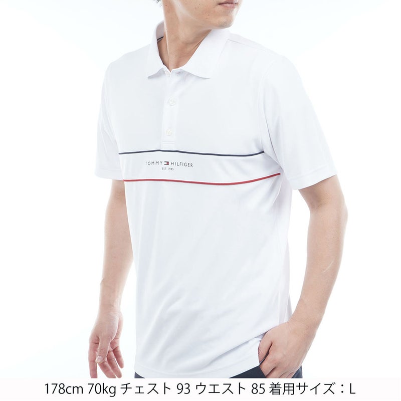 TommyHilfigerGolf トミー ヒルフィガー メンズ ゴルフウェア 半袖ポロシャツ THMA613 ホワイト 詳細1