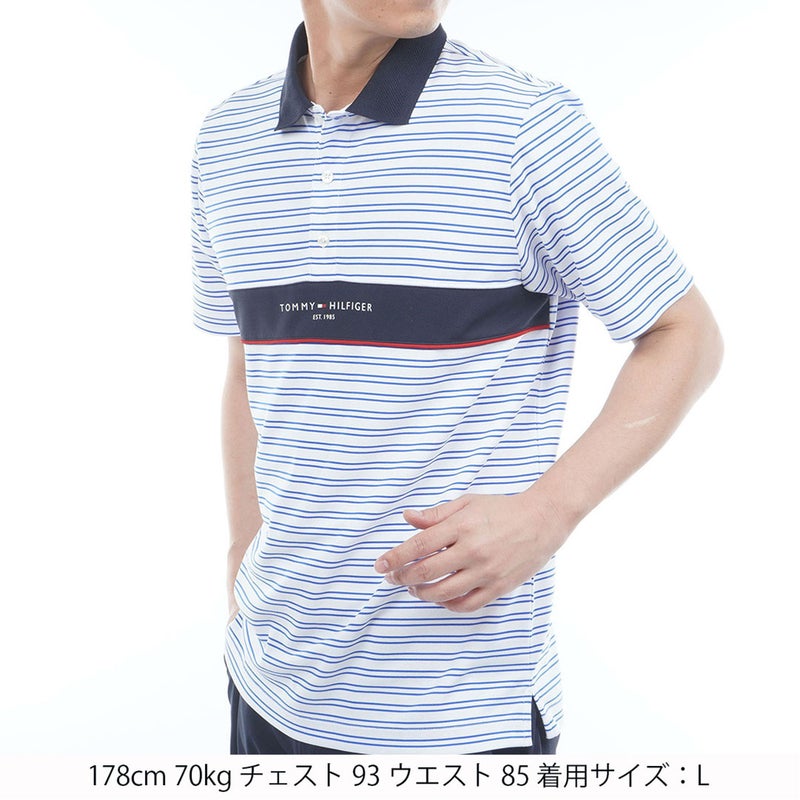 TommyHilfigerGolf トミー ヒルフィガー メンズ ゴルフウェア 半袖ポロシャツ THMA613 ブルー 詳細1