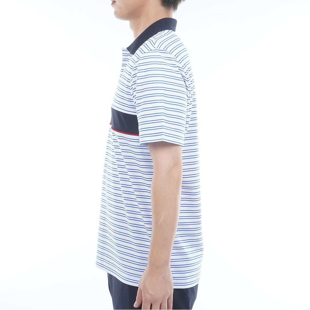 TommyHilfigerGolf トミー ヒルフィガー メンズ ゴルフウェア 半袖ポロシャツ THMA613 ブルー 詳細2