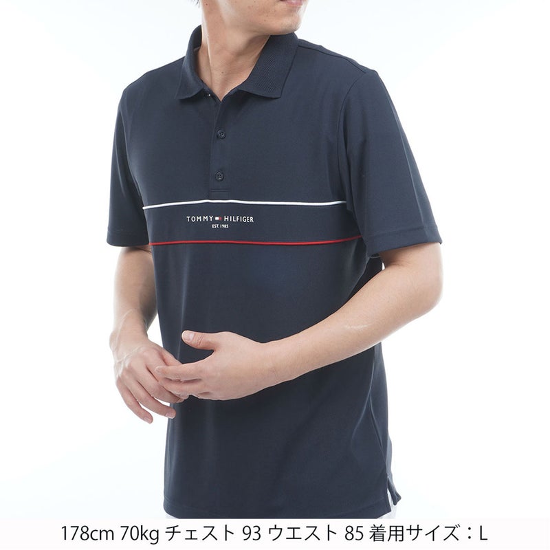 TommyHilfigerGolf トミー ヒルフィガー メンズ ゴルフウェア 半袖ポロシャツ THMA613 ネイビー 詳細1