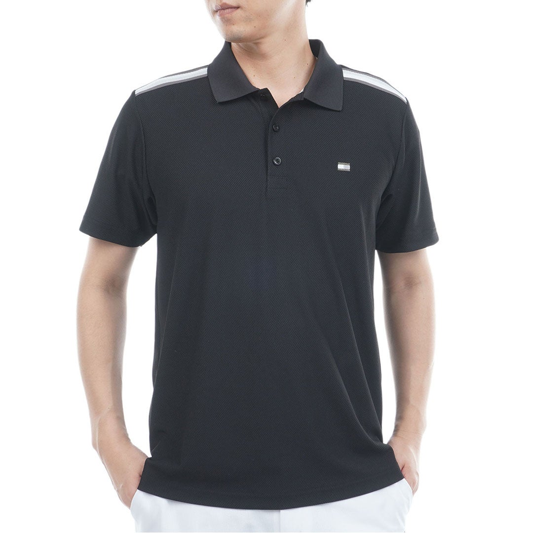 TommyHilfigerGolf トミー ヒルフィガー メンズ ゴルフウェア 半袖ポロシャツ THMA614 ブラック