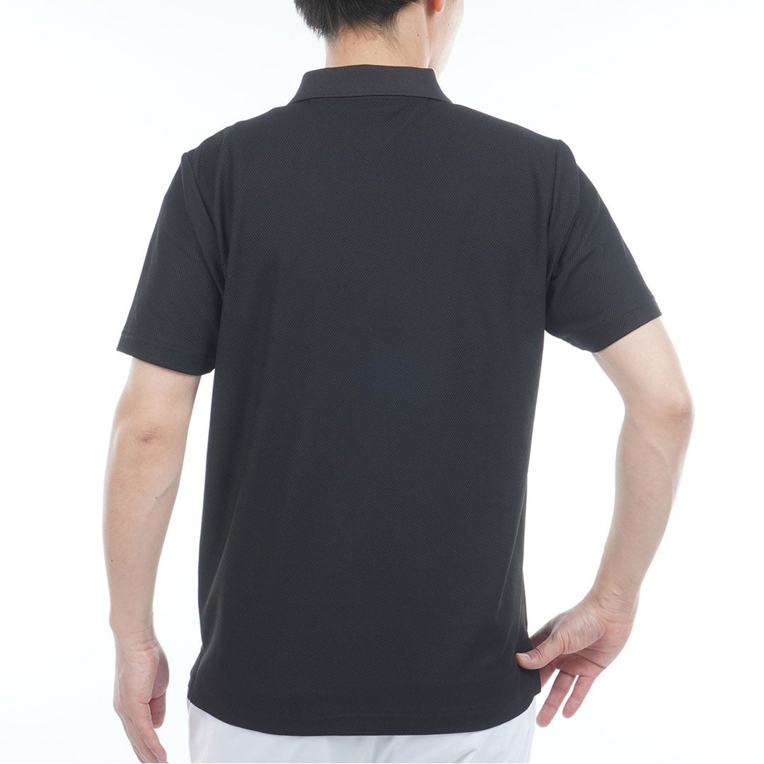 TommyHilfigerGolf トミー ヒルフィガー メンズ ゴルフウェア 半袖ポロシャツ THMA614 ブラック 詳細2