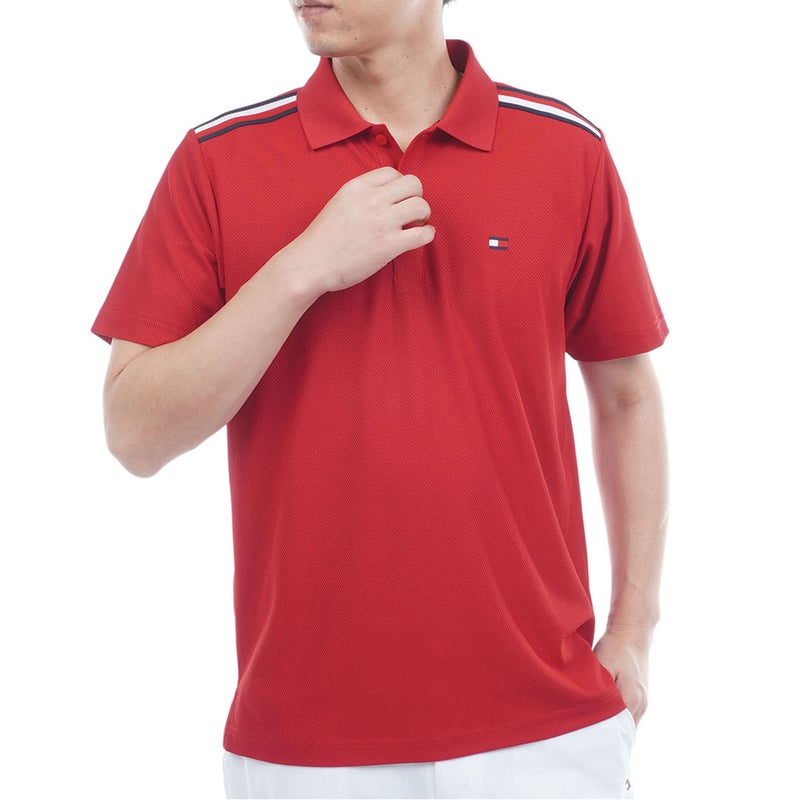 TommyHilfigerGolf トミー ヒルフィガー メンズ ゴルフウェア 半袖ポロシャツ THMA614 レッド
