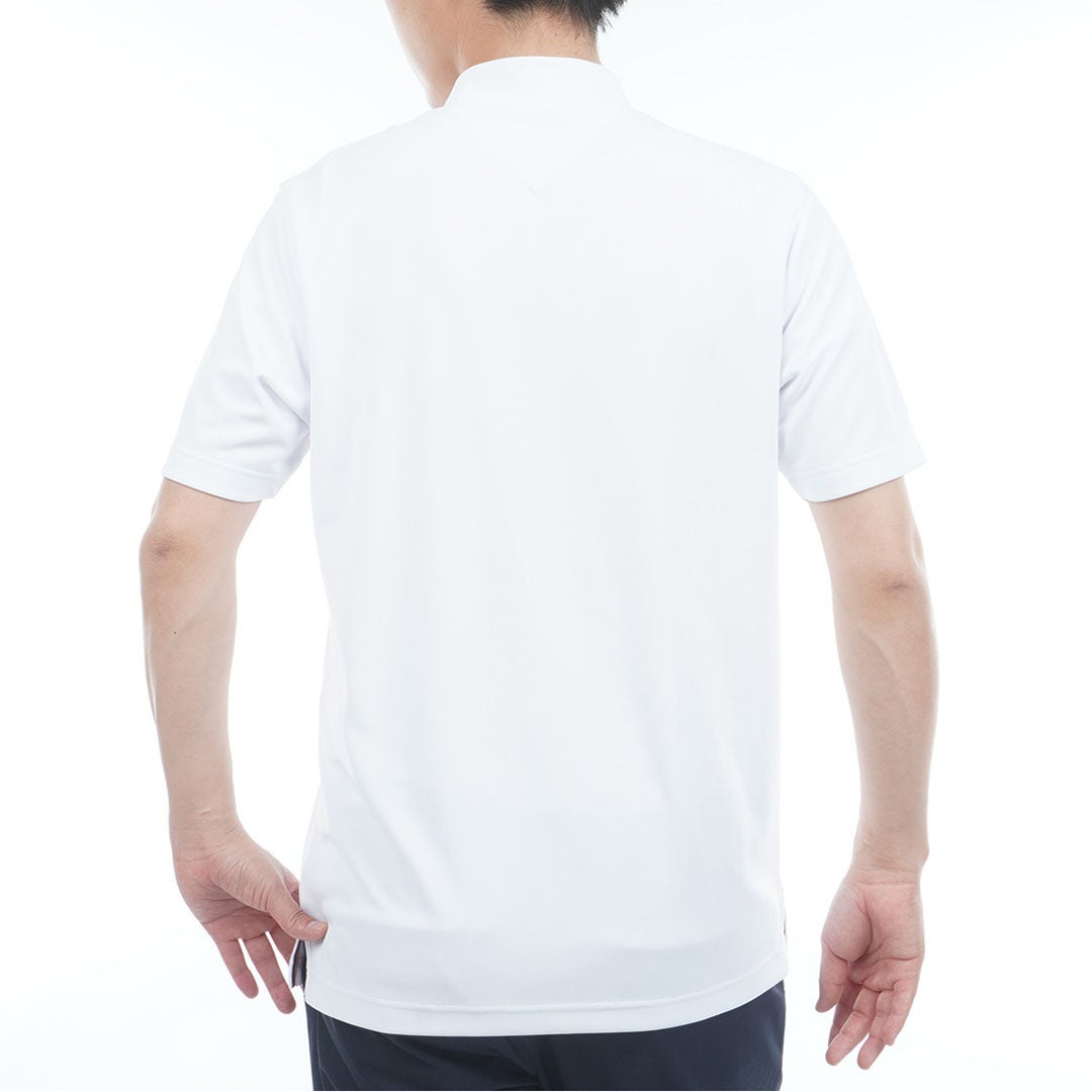 TommyHilfigerGolf トミー ヒルフィガー メンズ ゴルフウェア 半袖 モックネックシャツ THMA615 ホワイト 詳細2