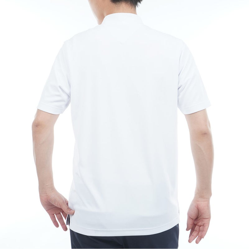 TommyHilfigerGolf トミー ヒルフィガー メンズ ゴルフウェア 半袖 モックネックシャツ THMA615 ホワイト 詳細2