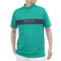 TommyHilfigerGolf トミー ヒルフィガー メンズ ゴルフウェア 半袖 モックネックシャツ THMA615 グリーン ボーダー